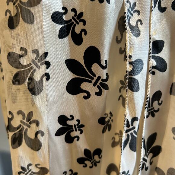 Scarf Lot of 2 Blue White Black fleur Del Lis Silk Feel New Orleans Saints - Picture 7 of 12